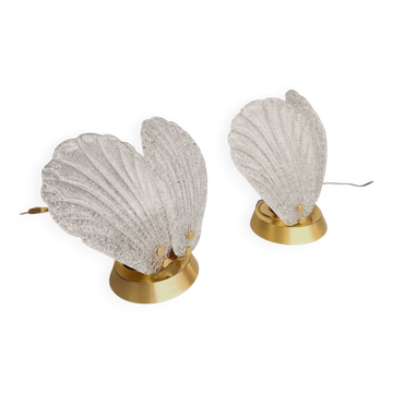 Set of 2 Murano glass table lamps, Italy, 1980s