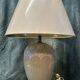 Paire de Lampe en céramique crème années 1980 style art déco miami light 73