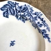 Plat rond et creux BWM & Co en terre de fer, service "Florentine"