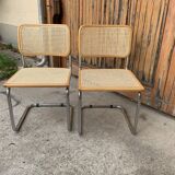 2  Mid century modern Cesca chairs Marcel Breuer