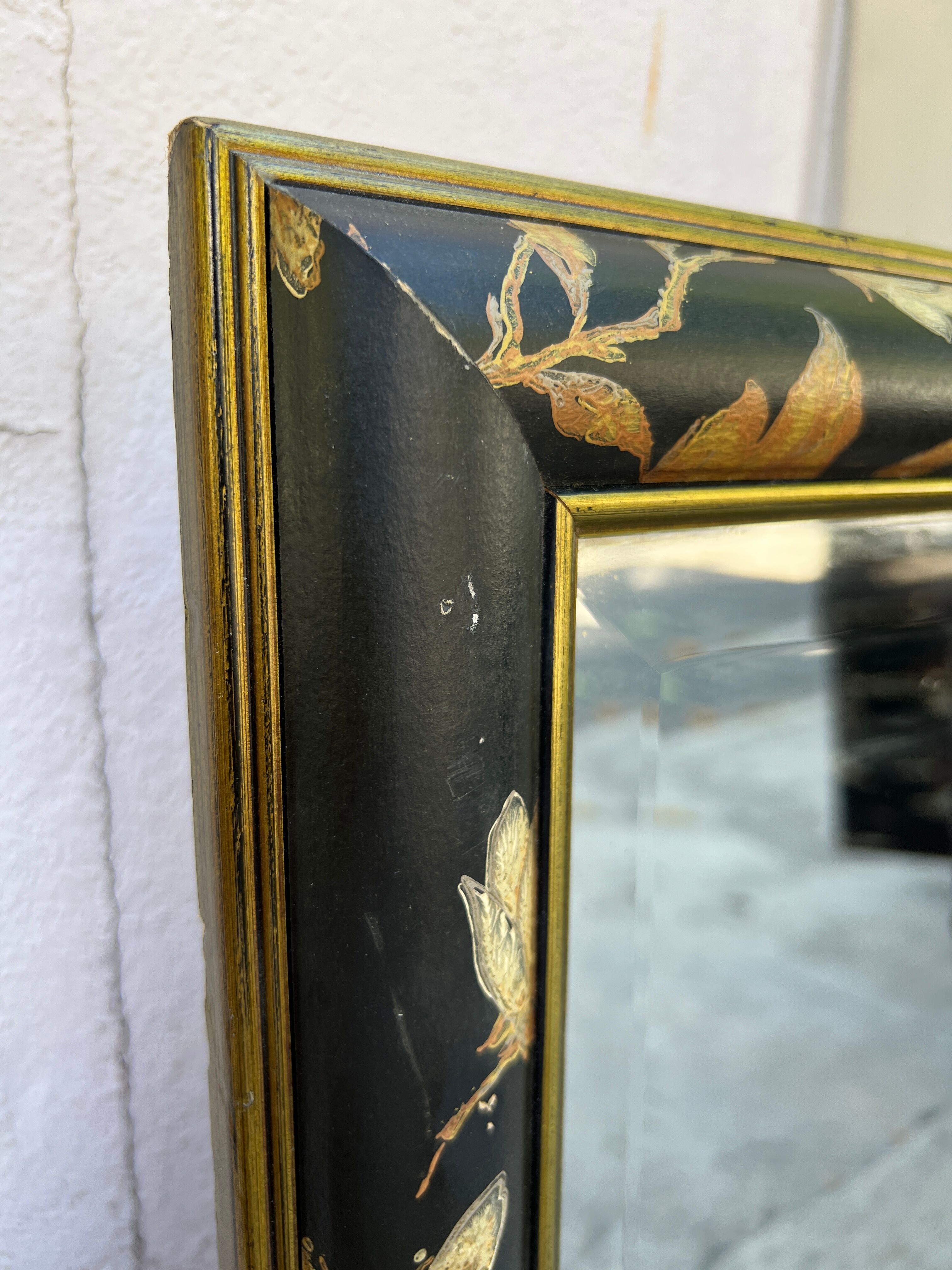 Beveled mirror empire mahogany