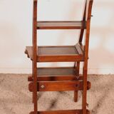 Transformable Library Step Stool into Chair - 19th Century