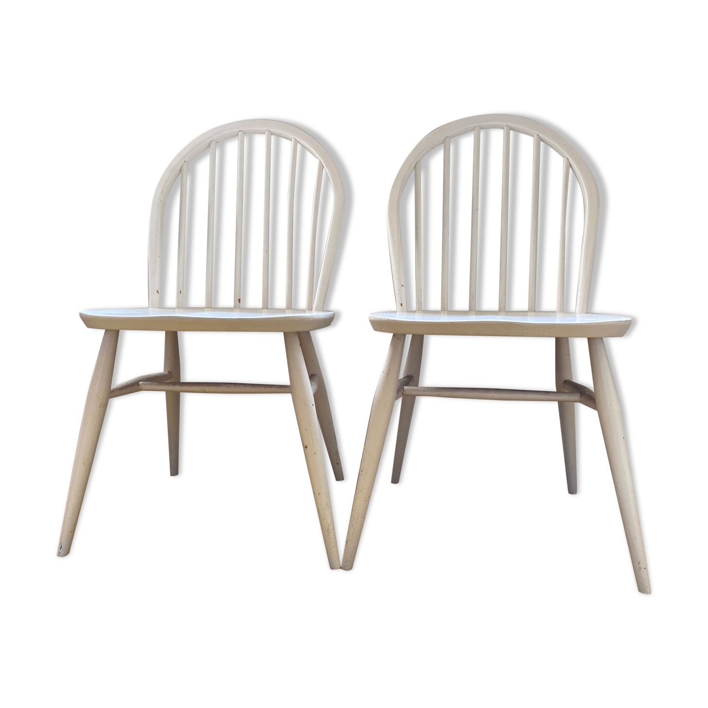 Pair Ercol windsor dining chairs 1960
