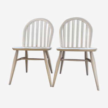 Pair Ercol windsor dining chairs 1960