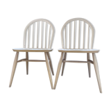 Pair Ercol windsor dining chairs 1960