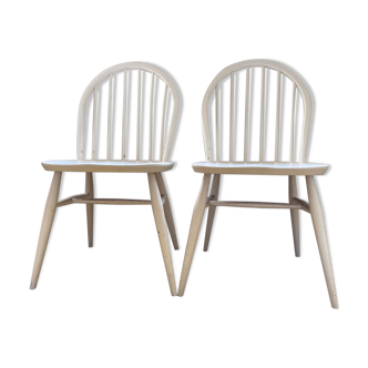 Pair Ercol windsor dining chairs 1960