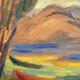 Huile sur panneau d'origine suédoise – “Sommardag” par B. Ekström – Datée de 1945 – Vintage et encadrée – 59 × 70 cm (23,2" × 27,6")