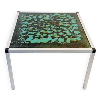 Table basse metal & verre