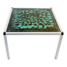 Metal & glass coffee table