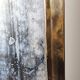 Large vintage Moroccan artisan wall mirror from the 50s-70s, made of solid brass, arch-shaped.