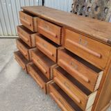 Trade furniture with 12 drawers in gilded oak