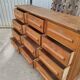 Trade furniture with 12 drawers in gilded oak
