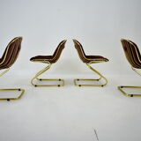 Midcentury set of four dining chairs, italy, 1970s
