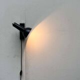 Mid-century German black minimalist wall lamp by Hustadt, 1960s.