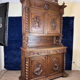 Buffet de pavillon de chasse style Renaissance en chêne massif vers 1850