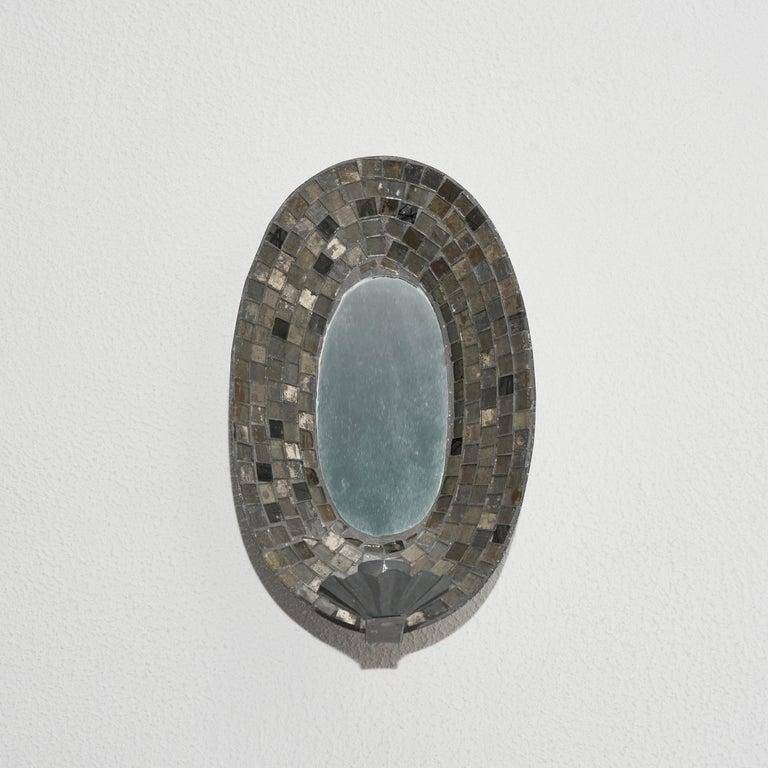 Chandelier with mirror and mosaic from the 1950s.
