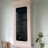 Vitrine haute rose poudrée