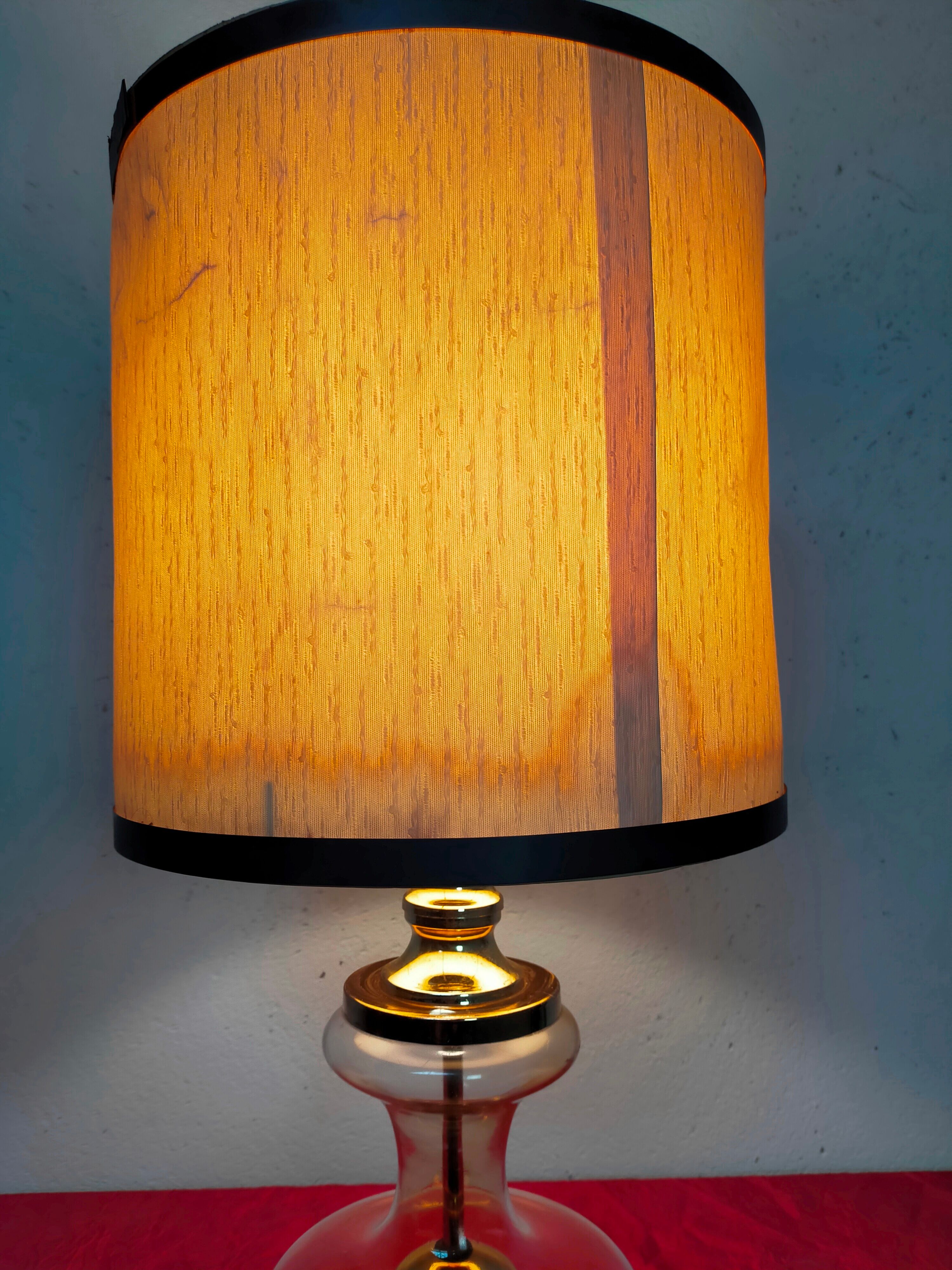 Richard Essig designer lamp in glass and gold metal