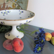 French antique porcelain fruit bowl by E. Bourgeois