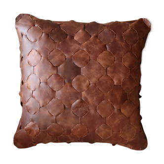 Knitted Leather Cushion - Anatolia Collection