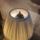 large bronze lamp from 1940 to 1950, glass globes 60x24, electrical in working order with pull switch