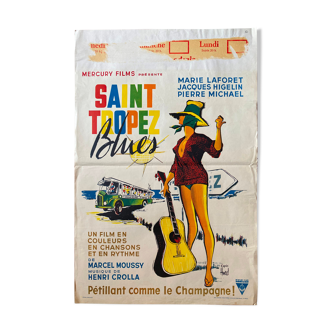 Cinema poster "Saint-Tropez Blues" Marie Laforet, Jacques Higelin 37x56cm 1961
