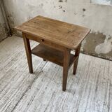 Oak console side table