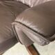 Vintage swivel armchair wood leather Hjort Knudsen