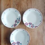 Set of 12 earthenware plates Salins, Nelly red