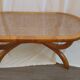 Coffee table from Réunion Island, tamarind wood and rattan.