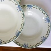 4 vintage deep plates from St Amand 220628