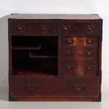 Ancient Japanese choba-dansu in cedar wood, Meiji/Taishō period (circa 1890-1920) #45