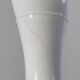 Pair of white opaline flower vases with floral decoration – 1970s