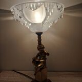 Lamp Ezan foot bronze angel cherub