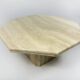 Table basse hexagonale vintage des années 1970 en travertin