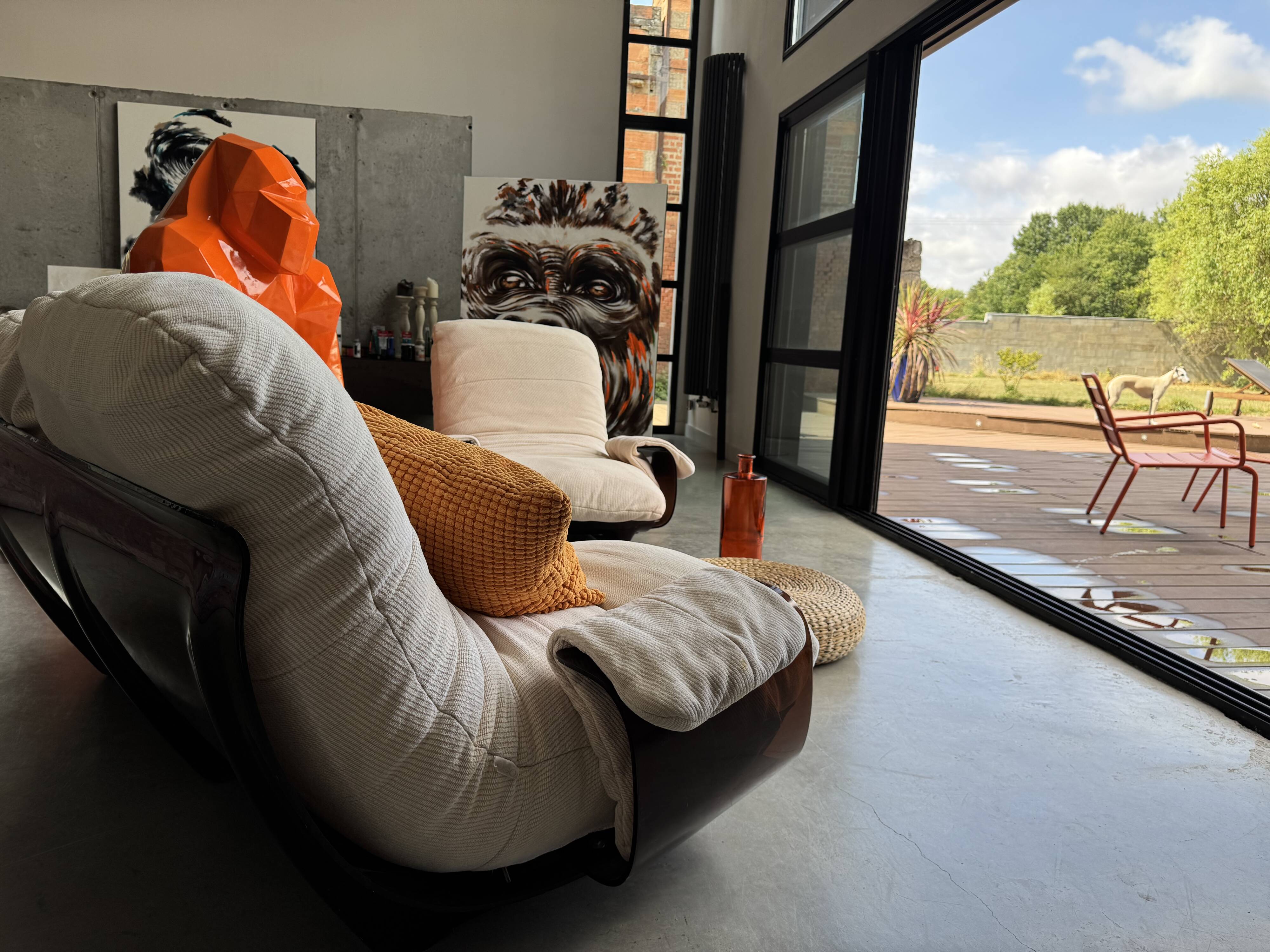 Marsala Ducaroy Ligne Roset sofa, armchair and ottoman