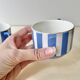 Pair of Art Deco Fox Trott Sarreguemines coffee cups, vintage earthenware