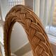 Braided rattan mirror