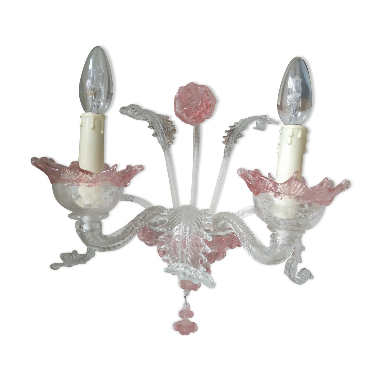 Wall sconce Murano gold and rose