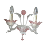 Wall sconce Murano gold and rose