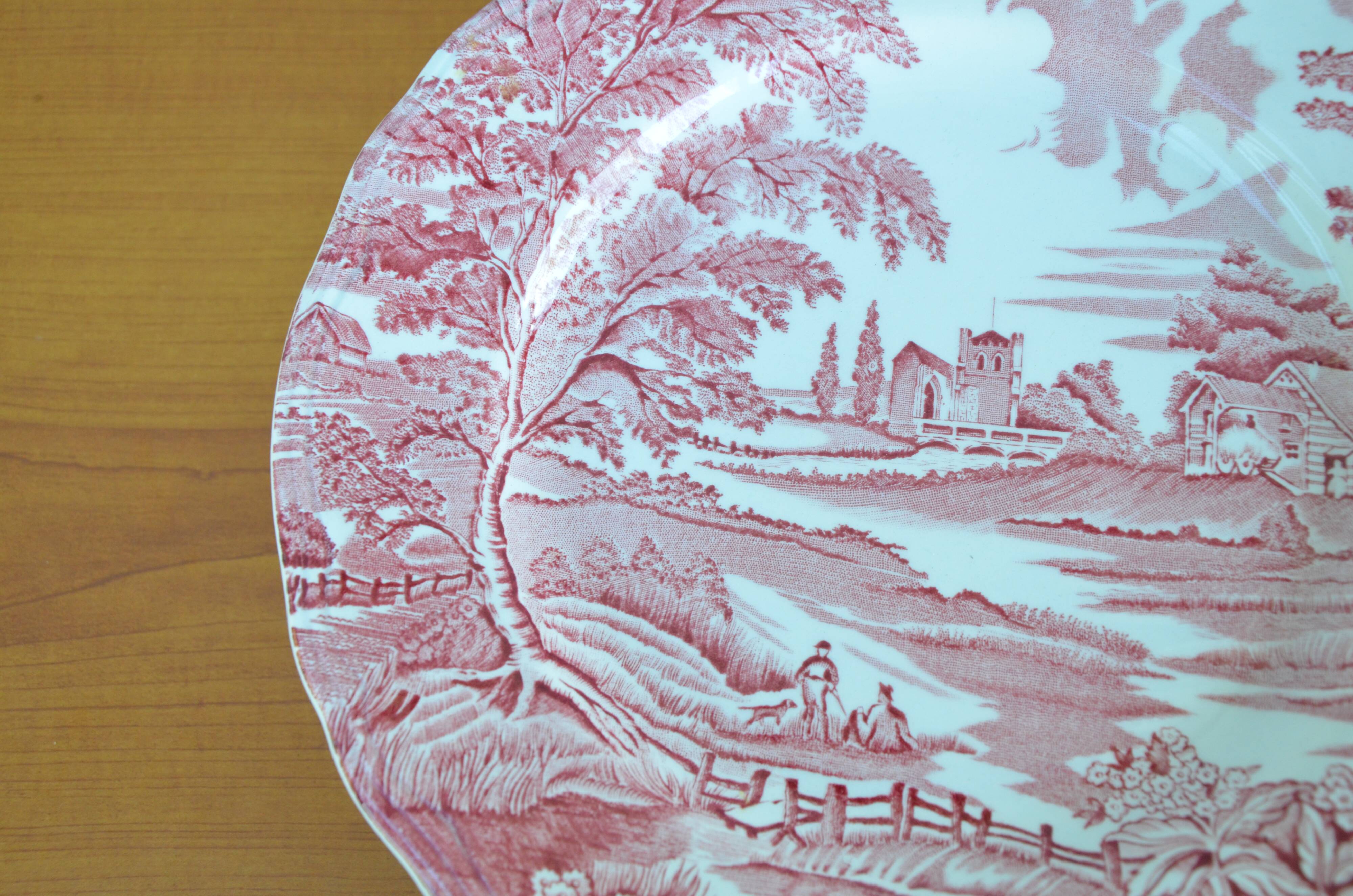 Set of 6 English style plates, kesteloot birthday