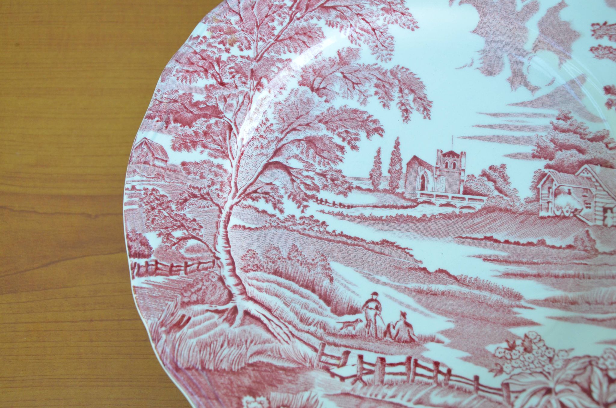Set of 6 English style plates, kesteloot birthday