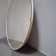 1970s Czechoslovakian Round Wall Mirror with Beige Frame
