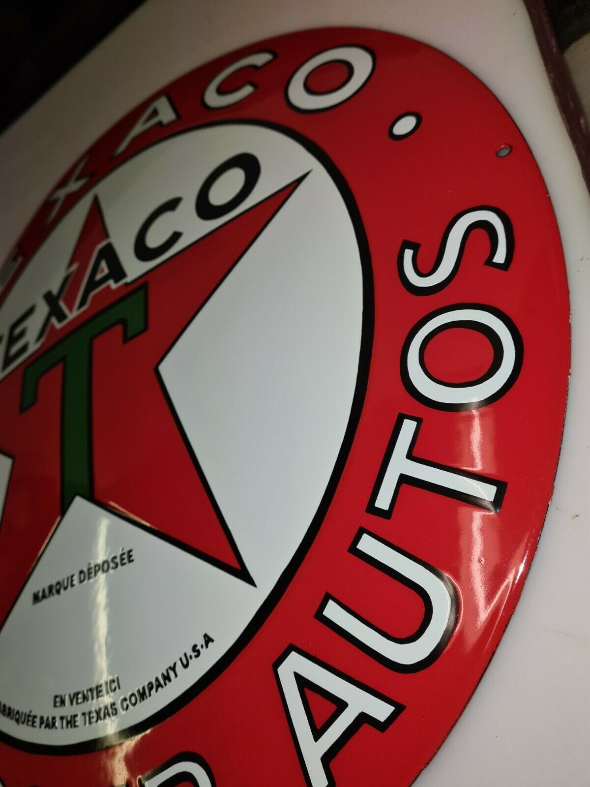Texaco enamelled plate