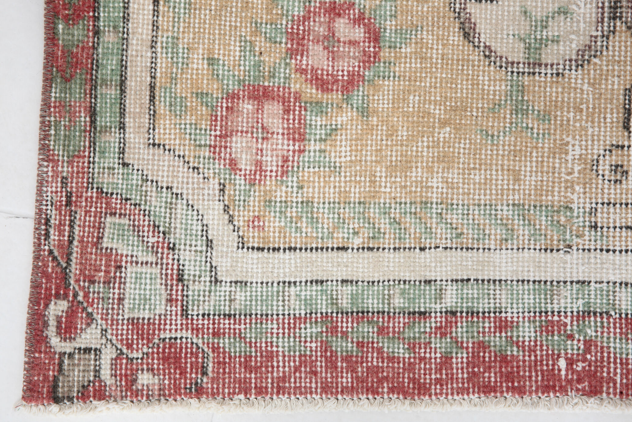 3x6 Shades Of Beige Turkish Rug, 204x106Cm