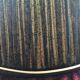 Oval day abat in black and mustard yellow fabric