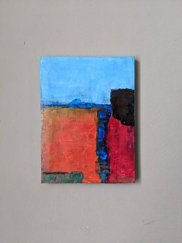 Acrylique sur toile Art abstrait petit tableau contemporain