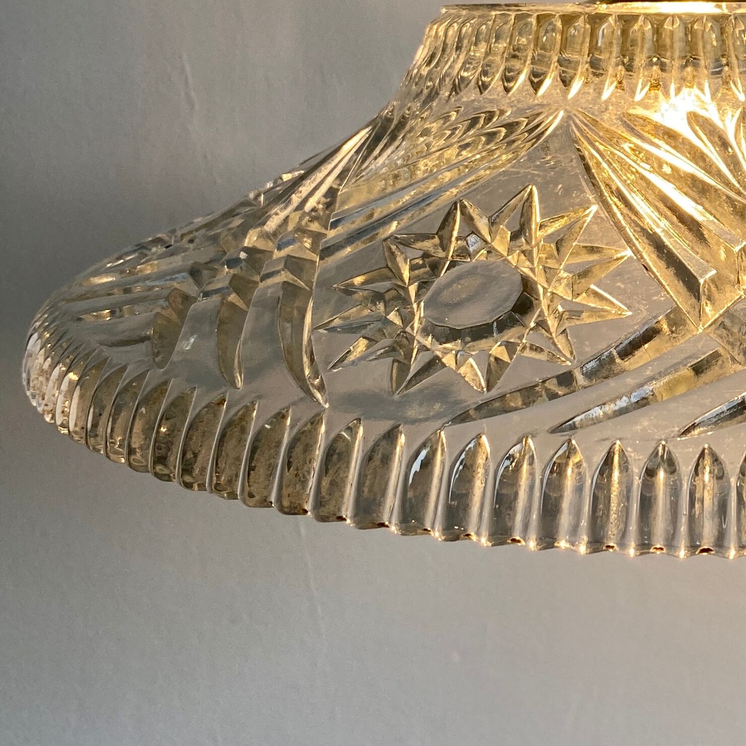 Vintage glass lampshade pendant lamp
