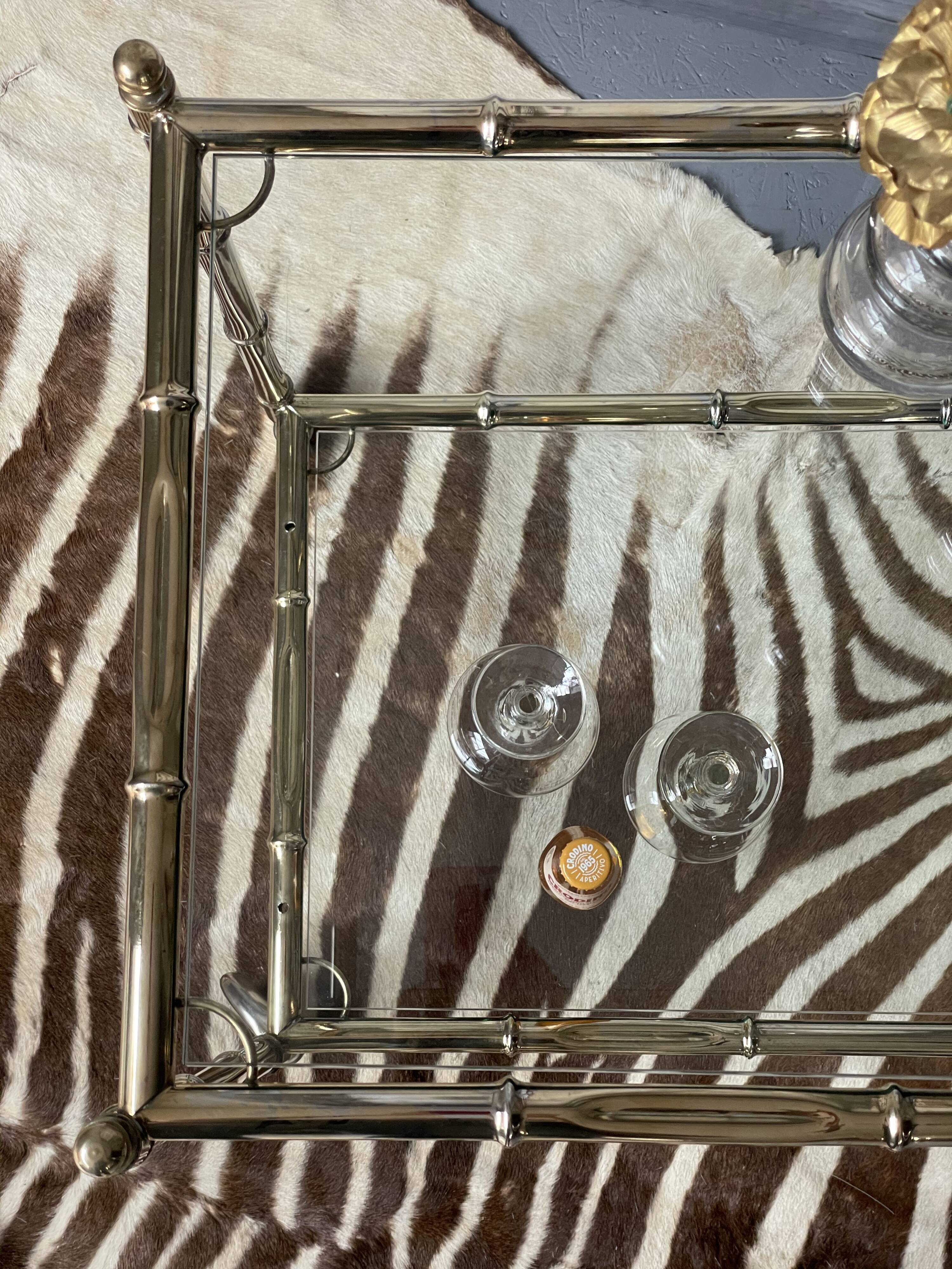 Vintage Golden Bar Cart