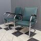 Set of 2 Green Mauser tubular chairs model RS7 Bauhaus 1930s
